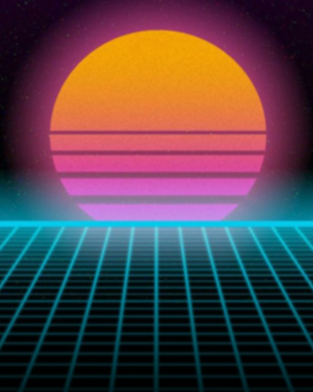 Retro Wave Style photo editing background & png free download